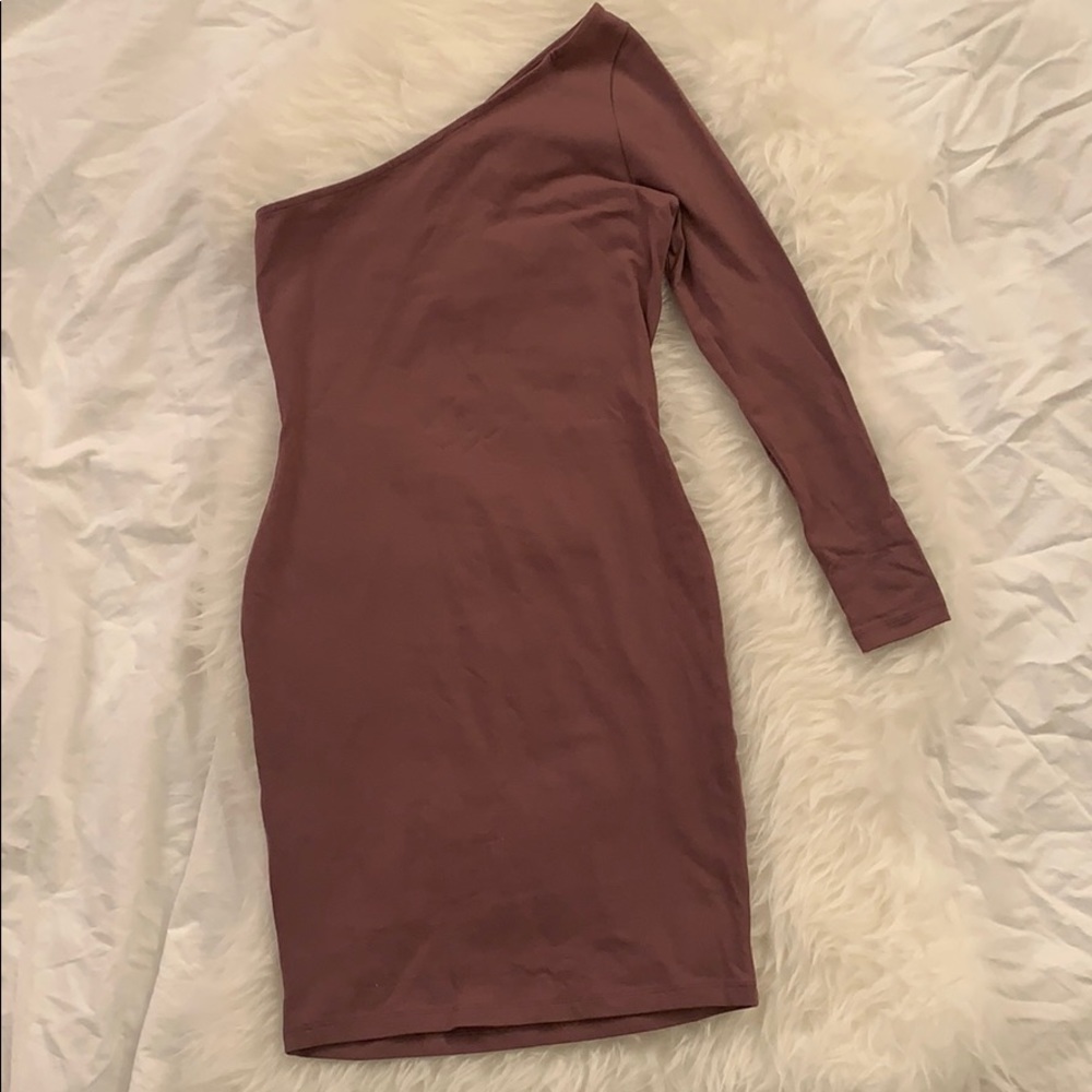 One Sleeve Bodycon Mini Dress